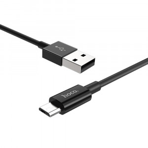 Cablu de Date USB la Micro-USB 15W, 3A, 1m - Hoco Skilled (X23) - Black - Img 2