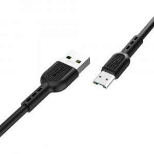 Cablu de Date USB la Micro USB 20W, 4A, 1m - Hoco Surge (X33) - Black - Img 3