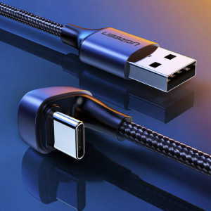 Cablu de Date USB la Type-C QC 3.0, 3A, 1m - Ugreen (70313) - Black - Img 2