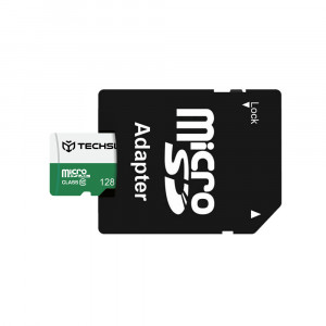 Card de Memorie MicroSDXC 128GB + Adaptor - Techsuit - Black - Img 2