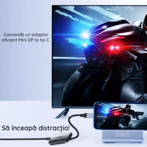 Convertor Type-C la Mini DP 4k@60Hz - Ugreen (60351) - Gray - Img 4