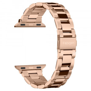 Curea pentru Apple Watch 1 / 2 / 3 / 4 / 5 / 6 / 7 / 8 / SE (38 / 40 / 41mm) - Spigen Modern Fit - Rose Gold - Img 2