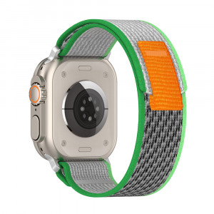 Curea pentru Apple Watch 1 / 2 / 3 / 4 / 5 / 6 / 7 / 8 / SE / SE 2 (38 mm / 40 mm / 41 mm) - Techsuit Watchband (W039) - Green / Green - Img 1