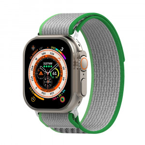 Curea pentru Apple Watch 1 / 2 / 3 / 4 / 5 / 6 / 7 / 8 / SE / SE 2 (38 mm / 40 mm / 41 mm) - Techsuit Watchband (W039) - Green / Green - Img 2
