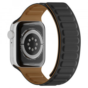 Curea pentru Apple Watch 1 / 2 / 3 / 4 / 5 / 6 / 7 / SE / 8 (38 / 40 / 41mm) - Techsuit Watchband (W035) - Negru - Img 2