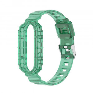 Curea pentru Xiaomi Mi Band 5 / 5 NFC / 6 / 6 NFC / Amazfit Band 5 - Techsuit Watchband (W017) - Dark Green - Img 3
