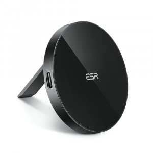 ESR - Wireless Charger HaloLock - MagSafe Compatible, with Kickstand - Black - Img 1