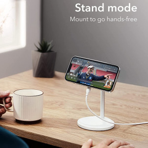 ESR - Wireless Charger HaloLock Shift - Stand with Removable Magnetic Pad, MagSafe Compatible - White - Img 4