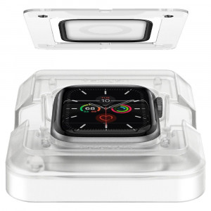 Folie pentru Apple Watch 4 / 5 / 6 / 7 / SE 40mm (set 2) - Spigen ProFlex EZ Fit - Black - Img 4