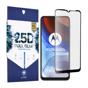 Folie protectie telefon Motorola Moto E7 Power / E7i Power - Lito 2.5D FullGlue Glass - Black - Img 1
