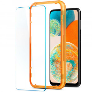 Folie protectie telefon Samsung Galaxy A23 / A23 5G / M23 / F23 / M33 / A13 4G / M13 / F13 (set 2) - Spigen Glass.TR Align Master - Clear - Img 4