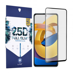 Folie protectie telefon Xiaomi Poco M4 Pro 5G - Lito 2.5D FullGlue Glass - Black - Img 1