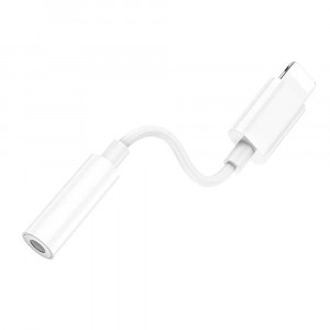 Hoco - Audio Adapter (LS34) - Lightning to Jack 3.5mm, 0.8cm - White - Img 4