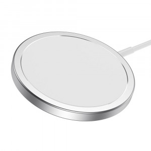 Hoco - Wireless Charger Original Series (CW30 Pro) - Fast Charging, for iPhone and TWS Headsets, 3A, 15W - Silver - Img 2