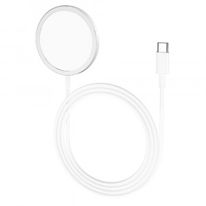 Hoco - Wireless Charger Original Series (CW47) - Fast Charging, for iPhone, AirPods, 15W - Silver - Img 4