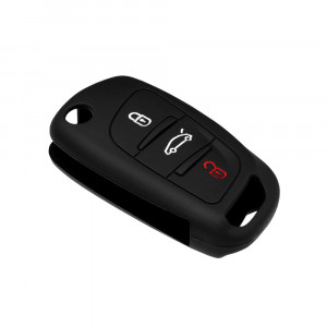 Husa pentru cheie Citroen C2, C3, C4, C5/Peugeot - Techsuit Car Key Case (1021.03) - Black - Img 3