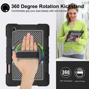 Husa pentru Samsung Galaxy Tab S6 Lite 10.4 (2020 / 2022) - Techsuit StripeShell 360 - Pink - Img 3