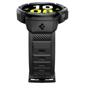 Husa pentru Samsung Galaxy Watch6 40mm + Curea - Spigen Rugged Armor Pro - Black - Img 3