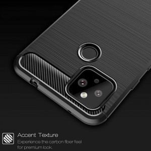 Husa telefon Google Pixel 5 - Techsuit Carbon Silicone - Black - Img 3