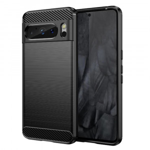 Husa telefon Google Pixel 8 Pro - Techsuit Carbon Silicone - Black - Img 1