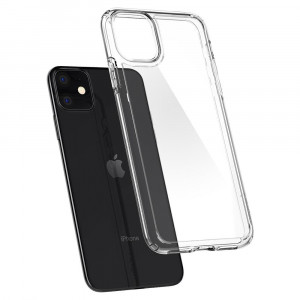Husa telefon iPhone 11 - Spigen Ultra Hybrid - Crystal Clear - Img 4