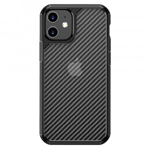 Husa telefon iPhone 12 / 12 Pro - Techsuit Carbon Fuse - Black - Img 2