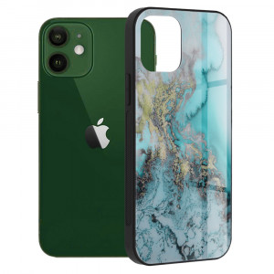 Husa telefon iPhone 12 / 12 Pro - Techsuit Glaze Series - Blue Ocean - Img 1