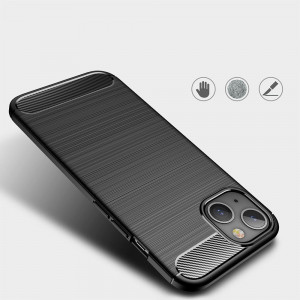 Husa telefon iPhone 13 mini - Techsuit Carbon Silicone - Black - Img 4