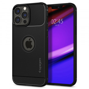 Husa telefon iPhone 13 Pro Max - Spigen Rugged Armor - Black
