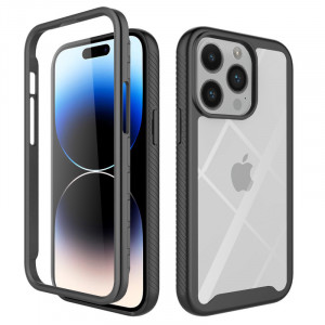 Husa telefon iPhone 14 Pro + Folie - Techsuit Defense360 Pro - Black - Img 1