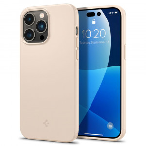 Husa telefon iPhone 14 Pro Max - Spigen Thin Fit - Sand Beige - Img 1