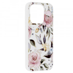 Husa telefon iPhone 14 Pro - Techsuit Marble Series - Chloe White - Img 2