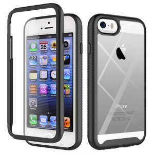 Husa telefon iPhone 5 / 5s / SE + Folie - Techsuit Defense360 Pro - Black - Img 1