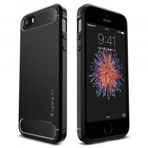 Husa telefon iPhone 5 / 5s / SE - Spigen Rugged Armor - Black - Img 2