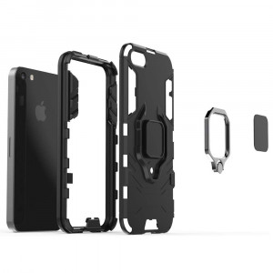 Husa telefon iPhone 5 / 5s / SE - Techsuit Silicone Shield - Black - Img 3
