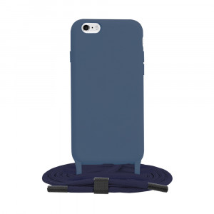Husa telefon iPhone 6/ 6S - Techsuit Crossbody Lanyard - Blue - Img 1
