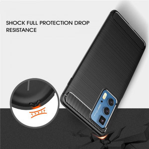 Husa telefon Motorola Edge 20 Pro - Techsuit Carbon Silicone - Black - Img 4