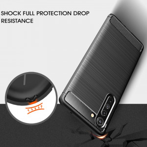 Husa telefon Motorola Edge - Techsuit Carbon Silicone - Black - Img 3