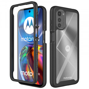 Husa telefon Motorola Moto E32 / Moto E32s + Folie - Techsuit Defense360 Pro - Black - Img 1