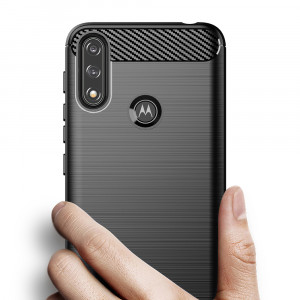 Husa telefon Motorola Moto E7 Power / Moto E7i Power - Techsuit Carbon Silicone - Black - Img 2