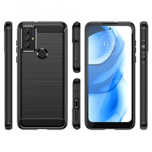 Husa telefon Motorola Moto G Play (2023) - Techsuit Carbon Silicone - Black - Img 2