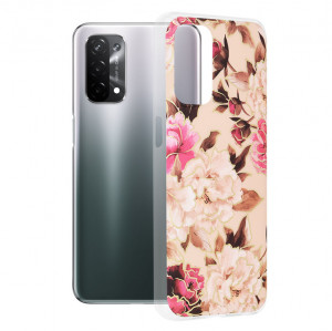 Husa telefon Oppo A54 5G / A74 5G / OnePlus Nord N200 5G - Techsuit Marble Series - Mary Berry Nude - Img 1