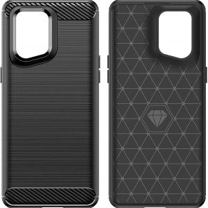 Husa telefon Oppo Find X5 Pro - Techsuit Carbon Silicone - Black - Img 3