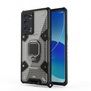 Husa telefon Oppo Reno6 Pro 5G (Snapdragon) - Techsuit Honeycomb Armor - Black - Img 2