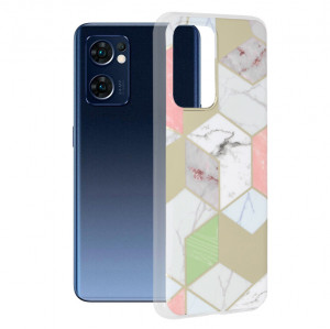 Husa telefon Oppo Reno7 5G / Find X5 Lite 5G - Techsuit Marble Series - Purple Hex - Img 1
