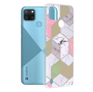 Husa telefon Realme C21Y / C25Y - Techsuit Marble Series - Purple Hex