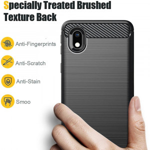 Husa telefon Samsung Galaxy A01 Core / M01 Core - Techsuit Carbon Silicone - Black - Img 3