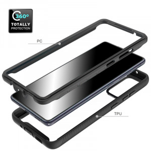 Husa telefon Samsung Galaxy A02s + Folie - Techsuit Defense360 Pro - Black - Img 2