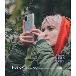 Husa telefon Samsung Galaxy A21S - Ringke Fusion - Clear - Img 3