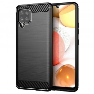 Husa telefon Samsung Galaxy A42 5G - Techsuit Carbon Silicone - Black - Img 1